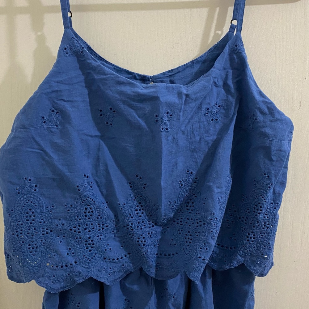 Xhilaration navy blue lace romper